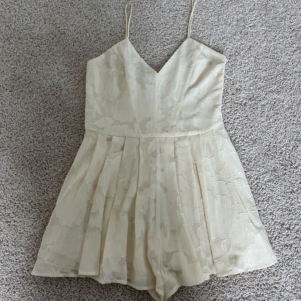 H&M Gold Label, Cream Romper, Size 6
